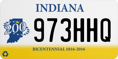 IN license plate 973HHQ