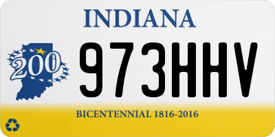 IN license plate 973HHV