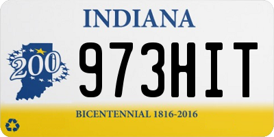 IN license plate 973HIT