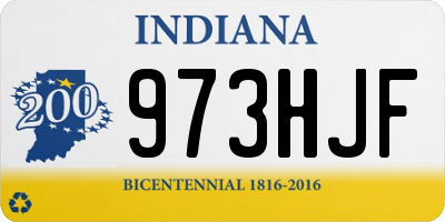IN license plate 973HJF