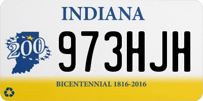IN license plate 973HJH