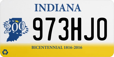 IN license plate 973HJO