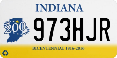 IN license plate 973HJR