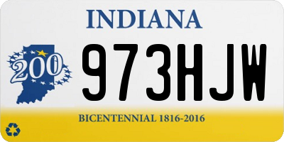 IN license plate 973HJW