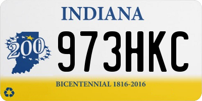 IN license plate 973HKC