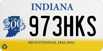 IN license plate 973HKS