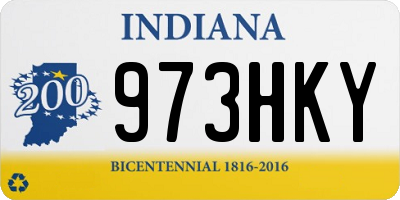 IN license plate 973HKY
