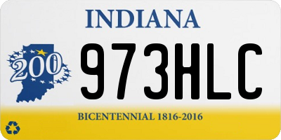 IN license plate 973HLC