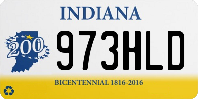 IN license plate 973HLD