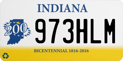 IN license plate 973HLM