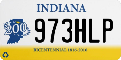 IN license plate 973HLP