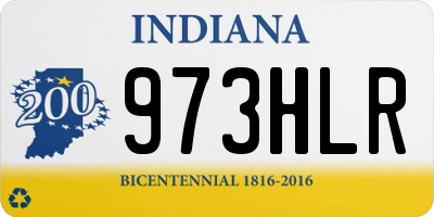 IN license plate 973HLR
