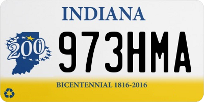 IN license plate 973HMA
