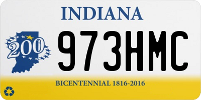 IN license plate 973HMC