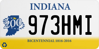 IN license plate 973HMI
