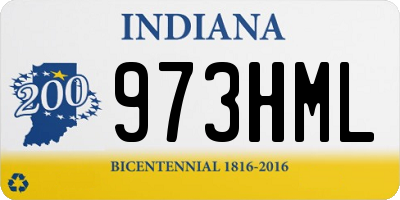 IN license plate 973HML