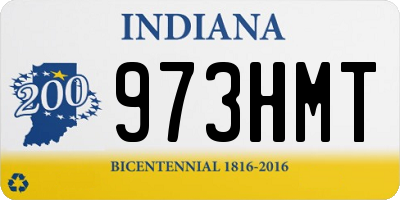 IN license plate 973HMT