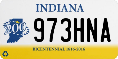 IN license plate 973HNA