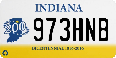 IN license plate 973HNB