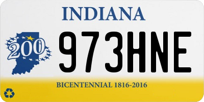 IN license plate 973HNE