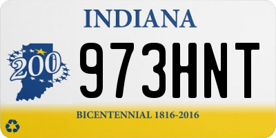 IN license plate 973HNT