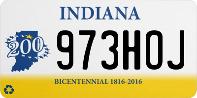 IN license plate 973HOJ