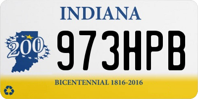IN license plate 973HPB