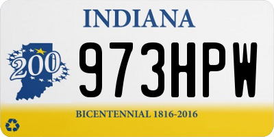 IN license plate 973HPW