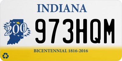 IN license plate 973HQM