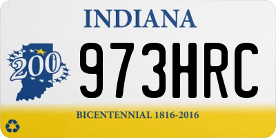 IN license plate 973HRC