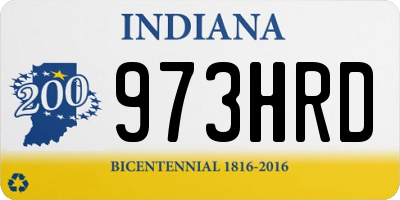 IN license plate 973HRD