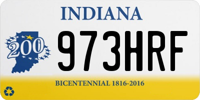 IN license plate 973HRF