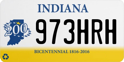 IN license plate 973HRH