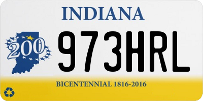 IN license plate 973HRL