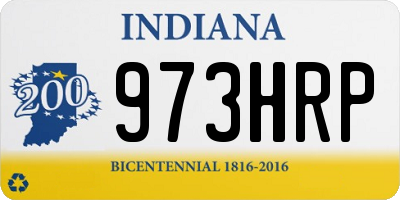 IN license plate 973HRP