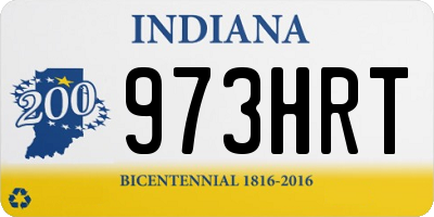 IN license plate 973HRT