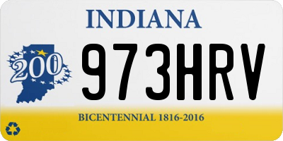 IN license plate 973HRV