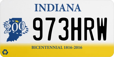 IN license plate 973HRW