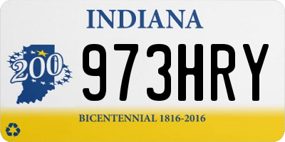 IN license plate 973HRY