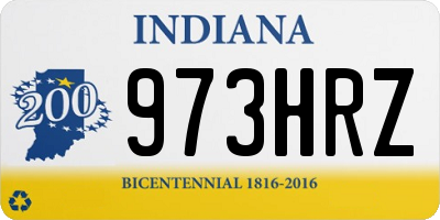 IN license plate 973HRZ
