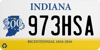 IN license plate 973HSA