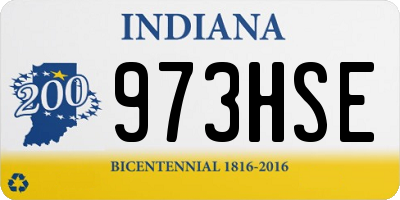 IN license plate 973HSE