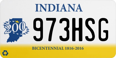 IN license plate 973HSG