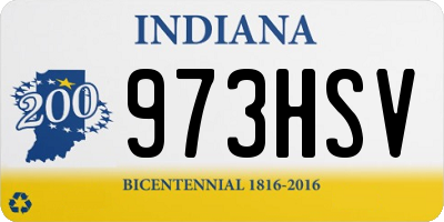 IN license plate 973HSV