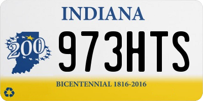 IN license plate 973HTS