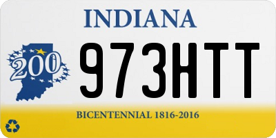 IN license plate 973HTT