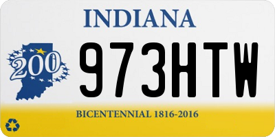 IN license plate 973HTW