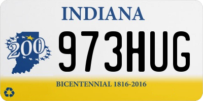 IN license plate 973HUG
