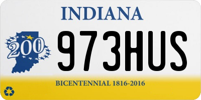 IN license plate 973HUS