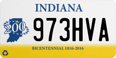 IN license plate 973HVA